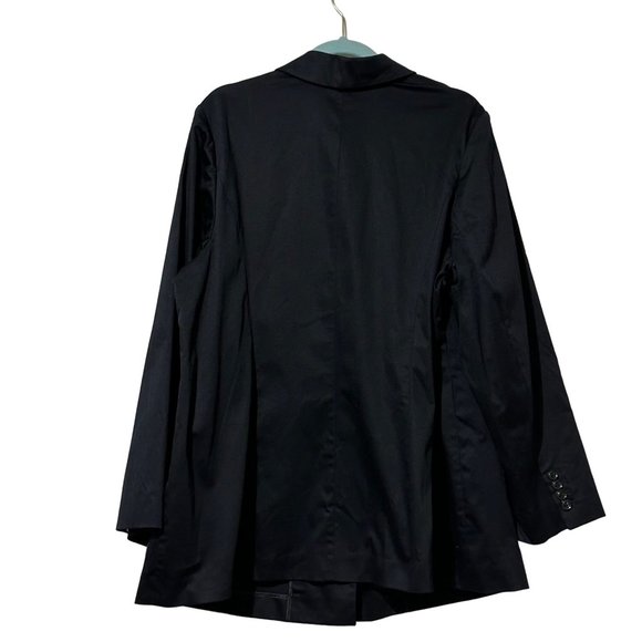 NWT Lane Bryant size 20 black single button lined long sleeve blazer - Picture 4 of 7